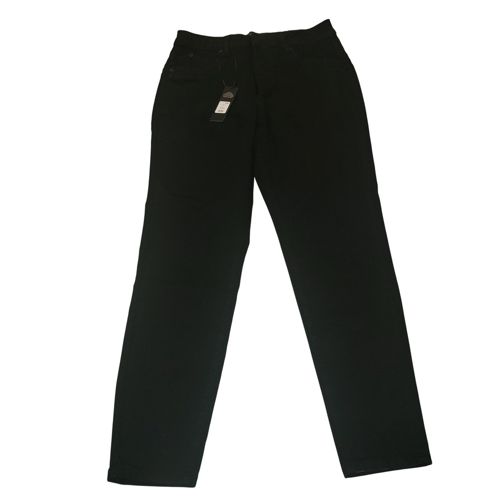 Fashion Nova NEW Lola Black Denim straight leg Jeans 13 Comfort Casual relaxed